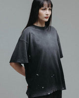 Black Trashed 'Blank' Tee