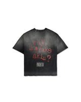 Black Trashed 'Fake Skin' Tee