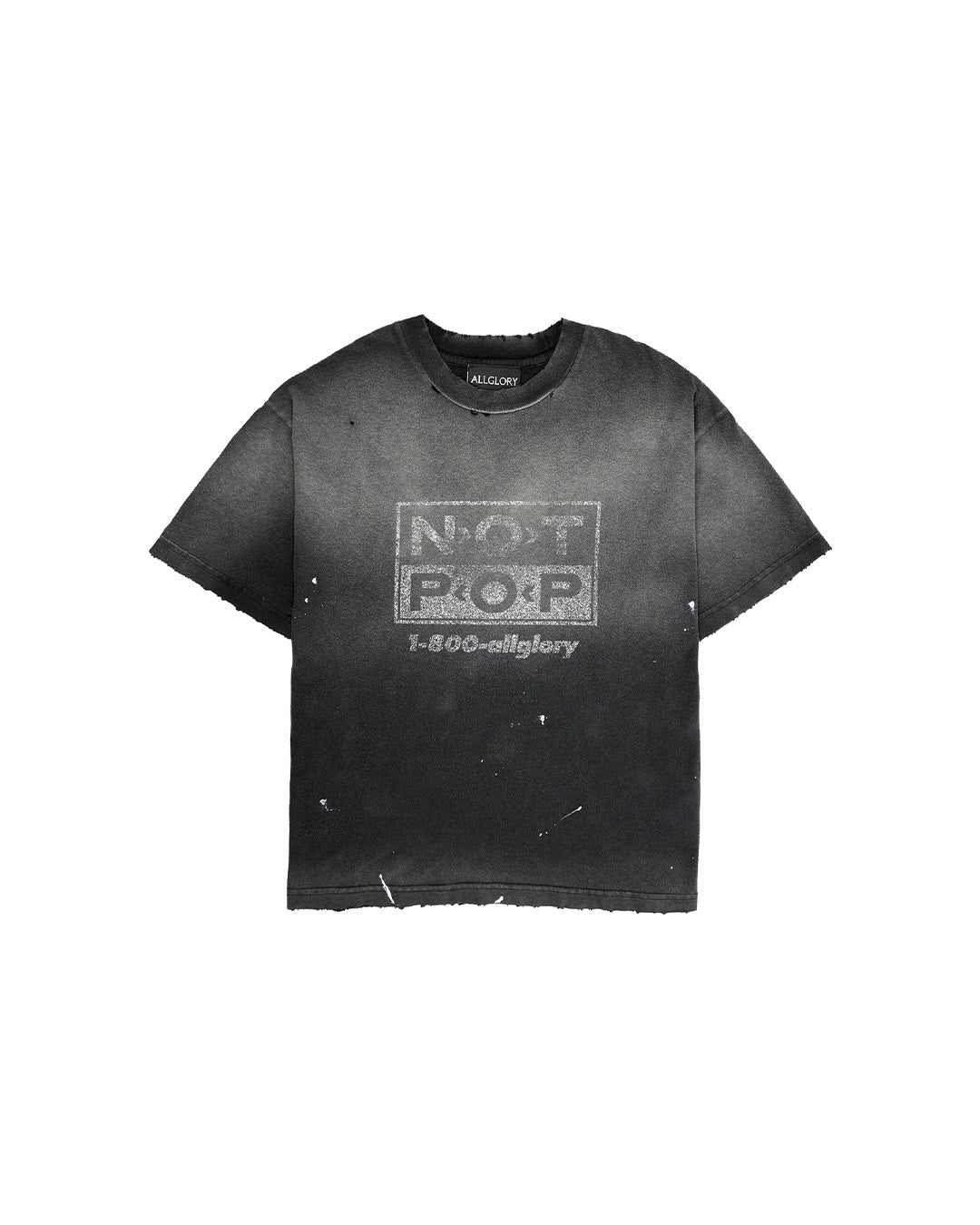 Black Trashed 'NOT POP' Tee