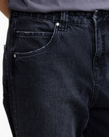 Black Used Loose Flare Trousers