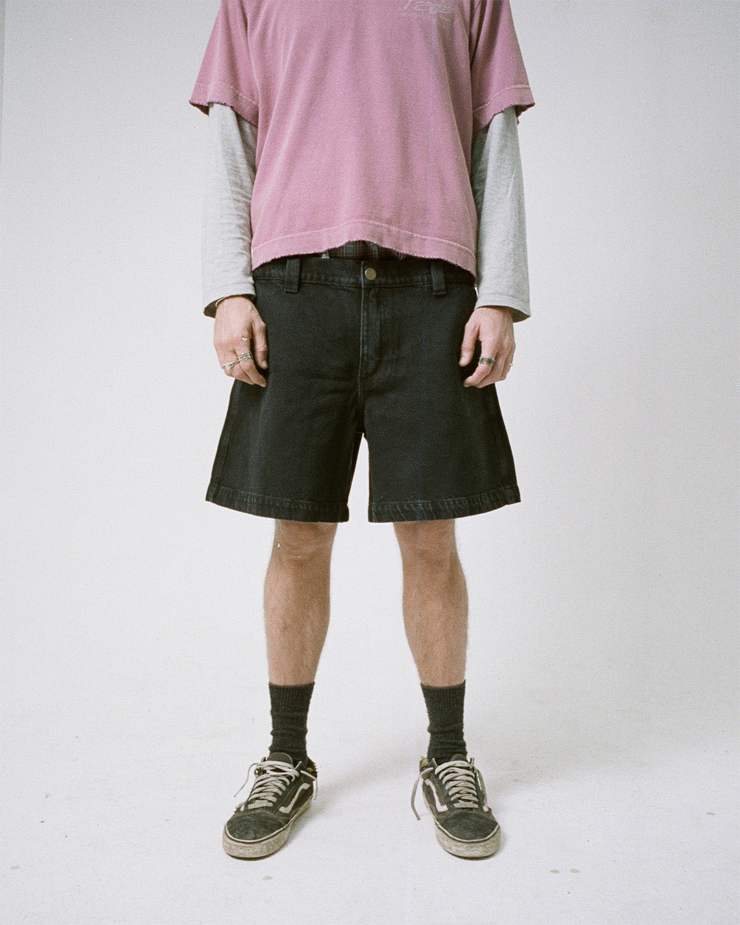 Black 'Walk' Denim Shorts