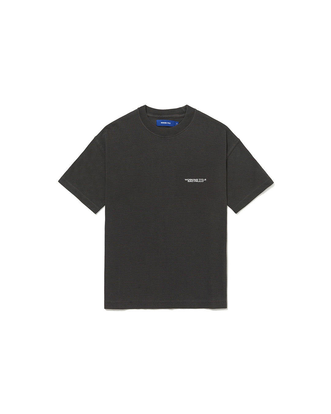 Black Washed 'From SP To The World' Boxy Tee