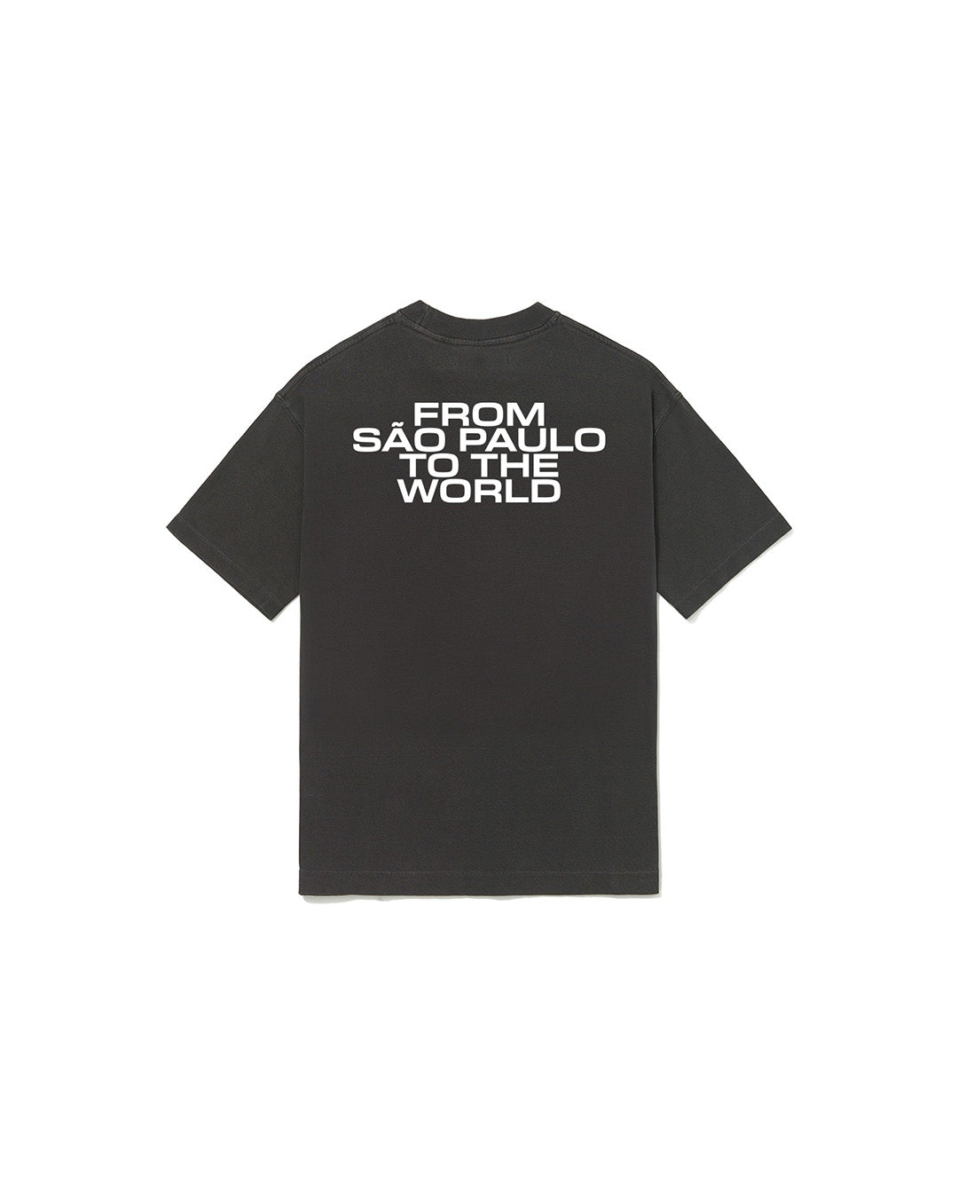 Black Washed 'From SP To The World' Boxy Tee