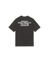 Black Washed 'From SP To The World' Boxy Tee