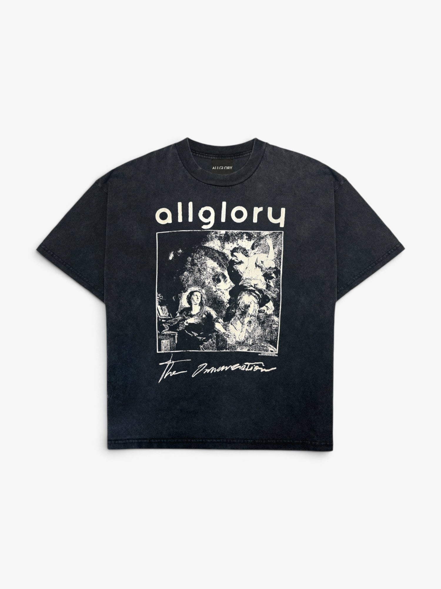 Black Washed 'The Annunciation' Tee