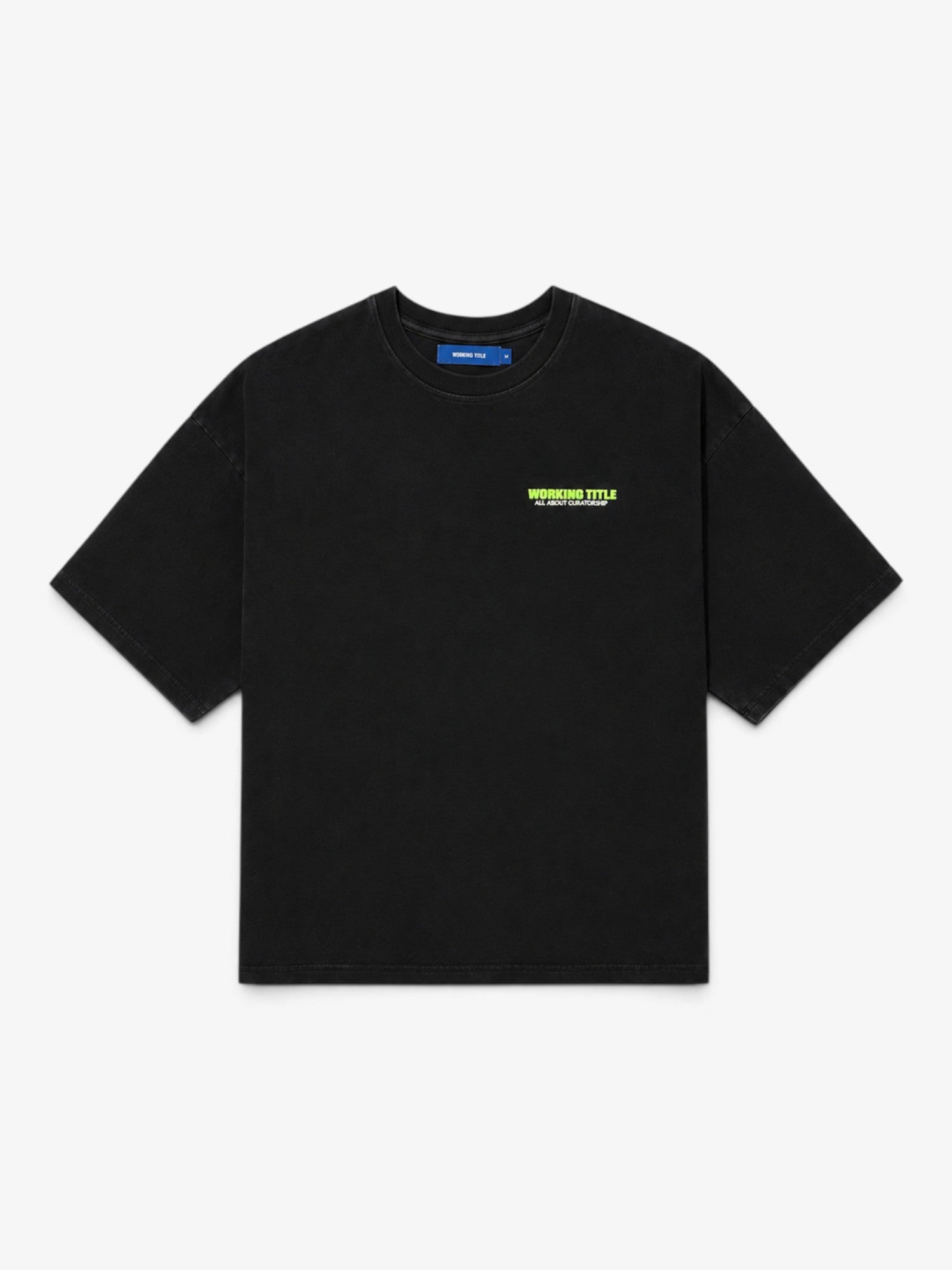 Black 'Address' Boxy Tee