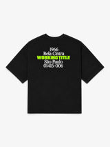 Black 'Address' Boxy Tee
