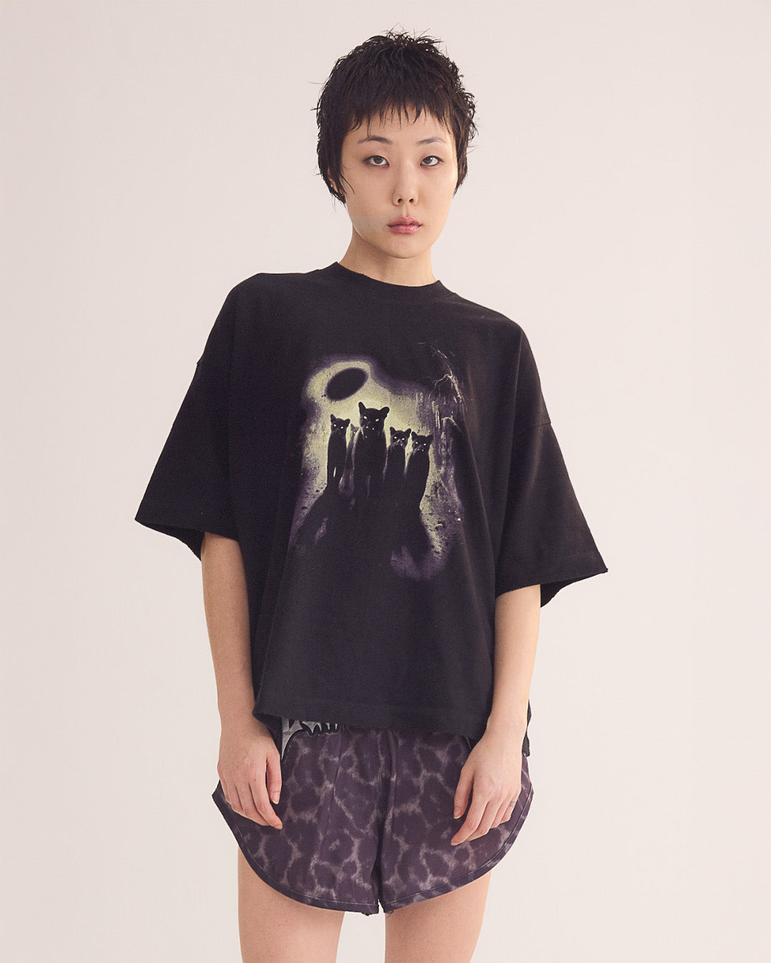 Black 'Alcateia' Boxy Tee