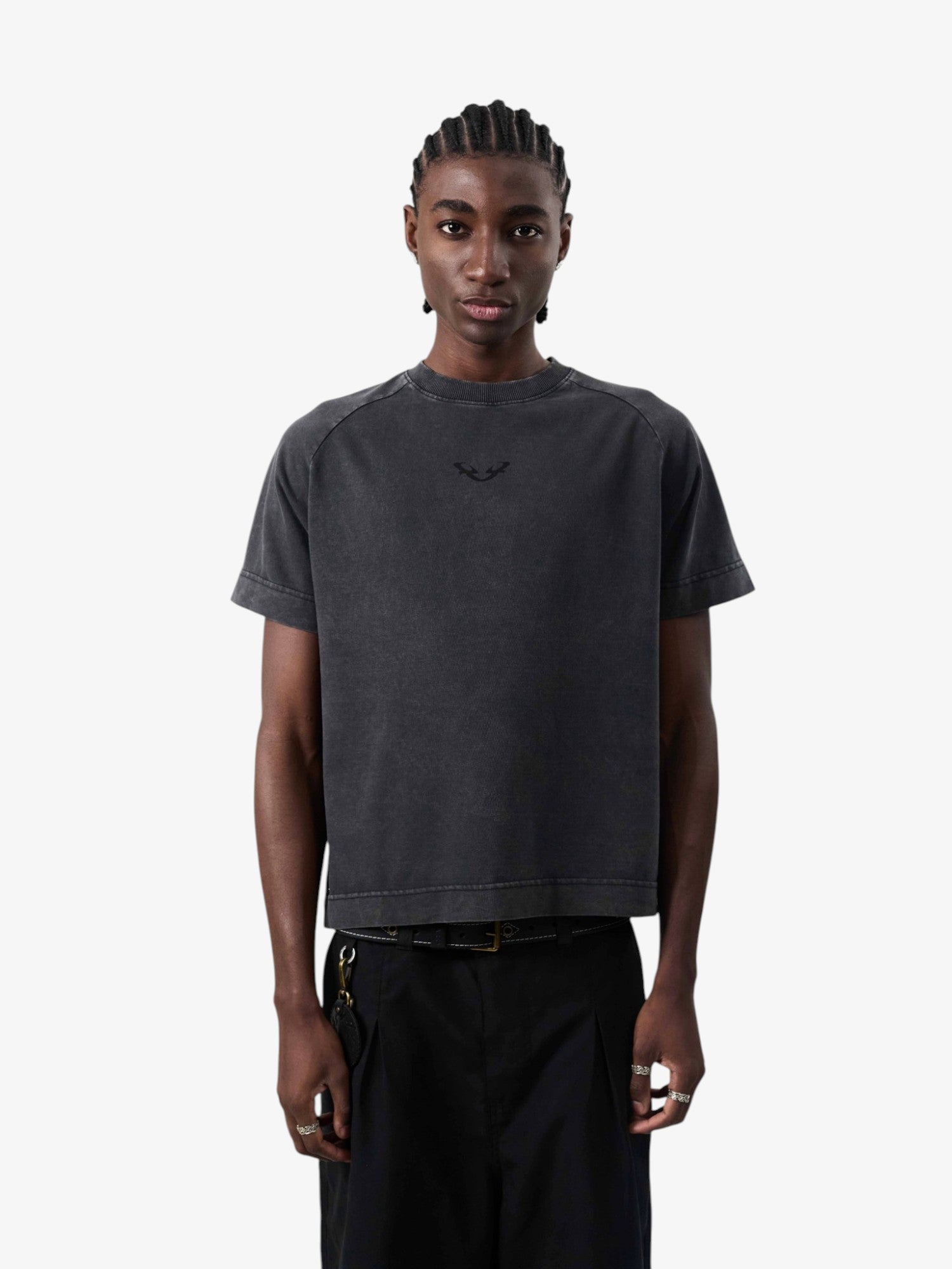 Black 'B Reflexo' Raglan Tee