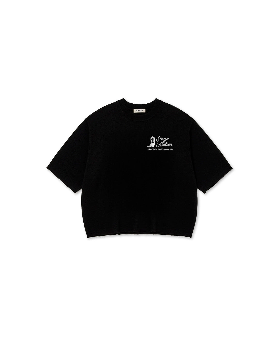 Black 'Boots' Boxy Over Tee