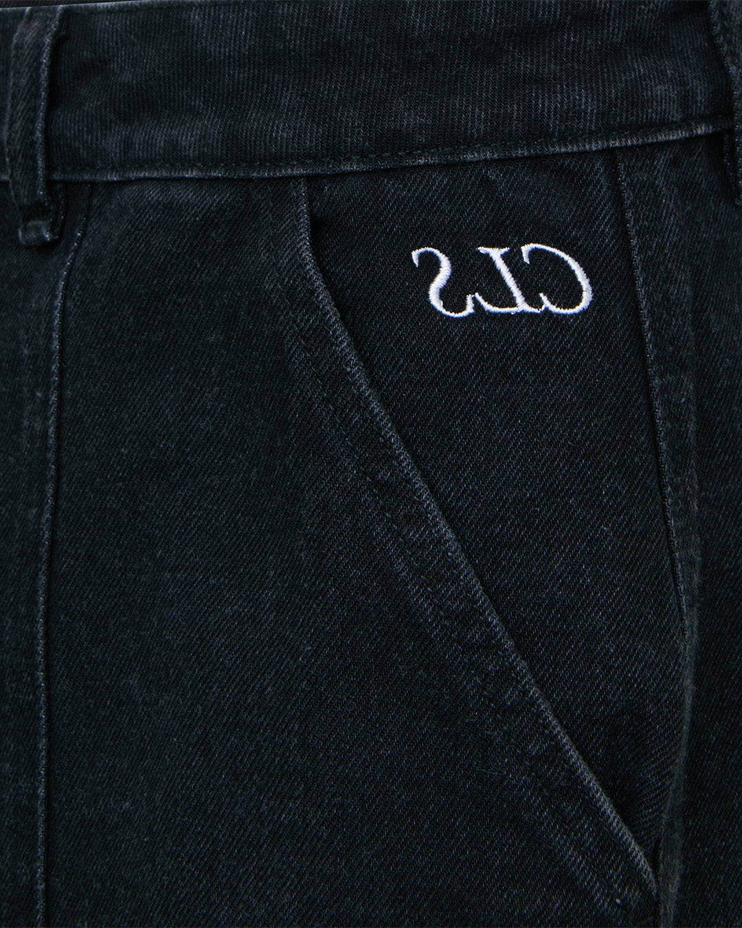 Black 'CLS' Denim Shorts