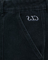 Black 'CLS' Denim Shorts