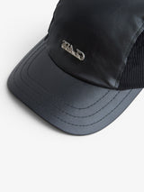Black 'Class Inverso' Leather 3 Panel Cap