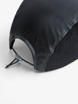 Black 'Class Inverso' Leather 3 Panel Cap