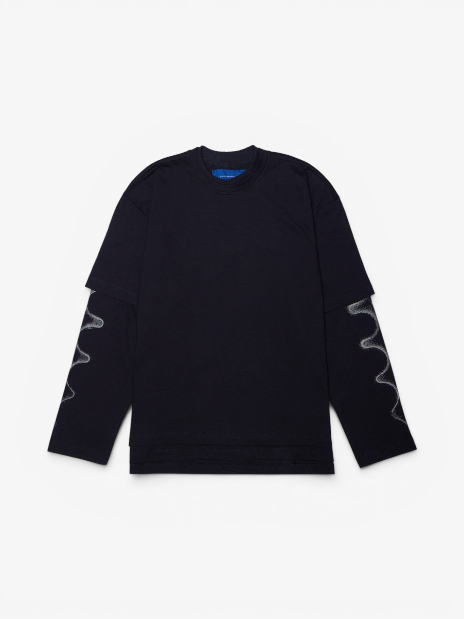 Black 'Coffee Stain' Double Tee