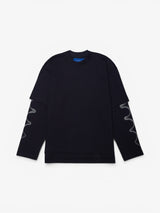 Black 'Coffee Stain' Double Tee