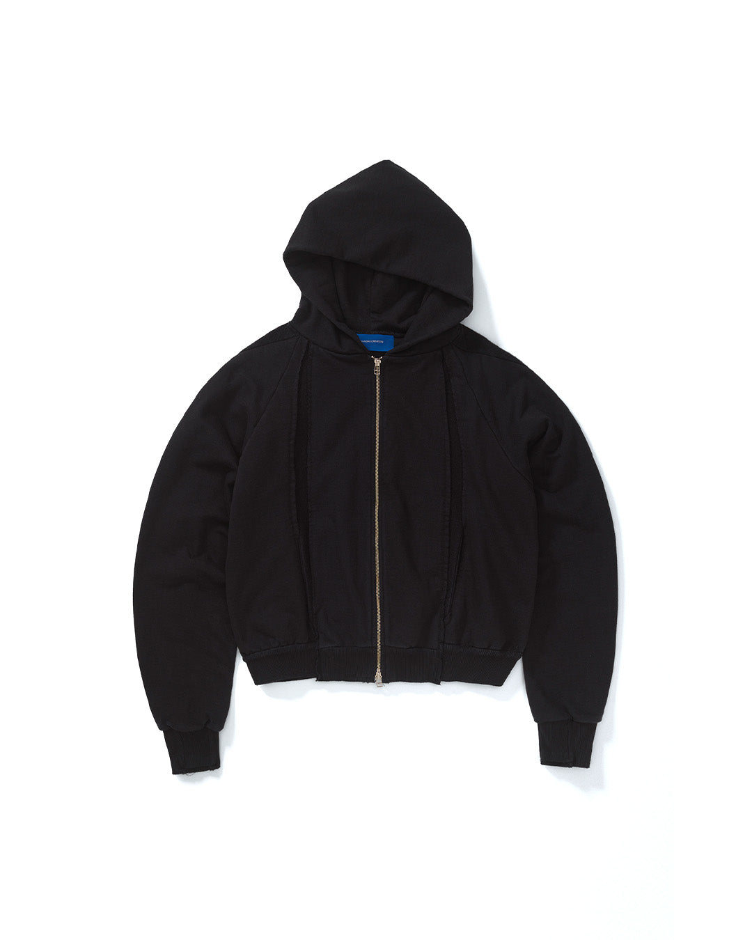 Black 'Delta' Zip Hoodie