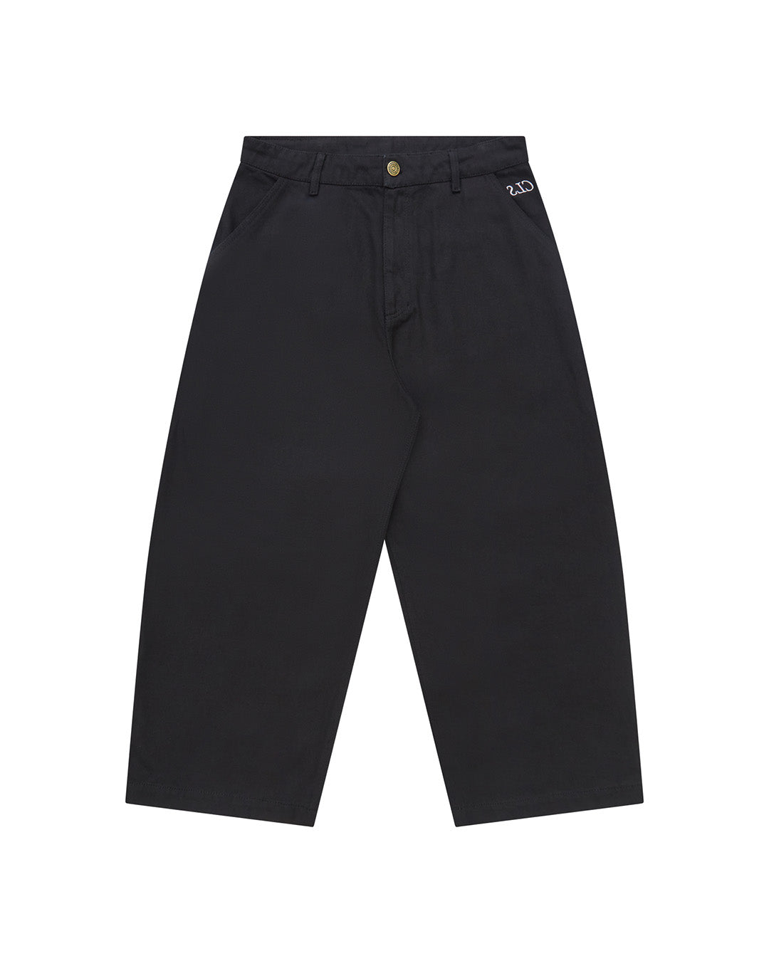 Black 'Dotteed Pipa' Wide Pants