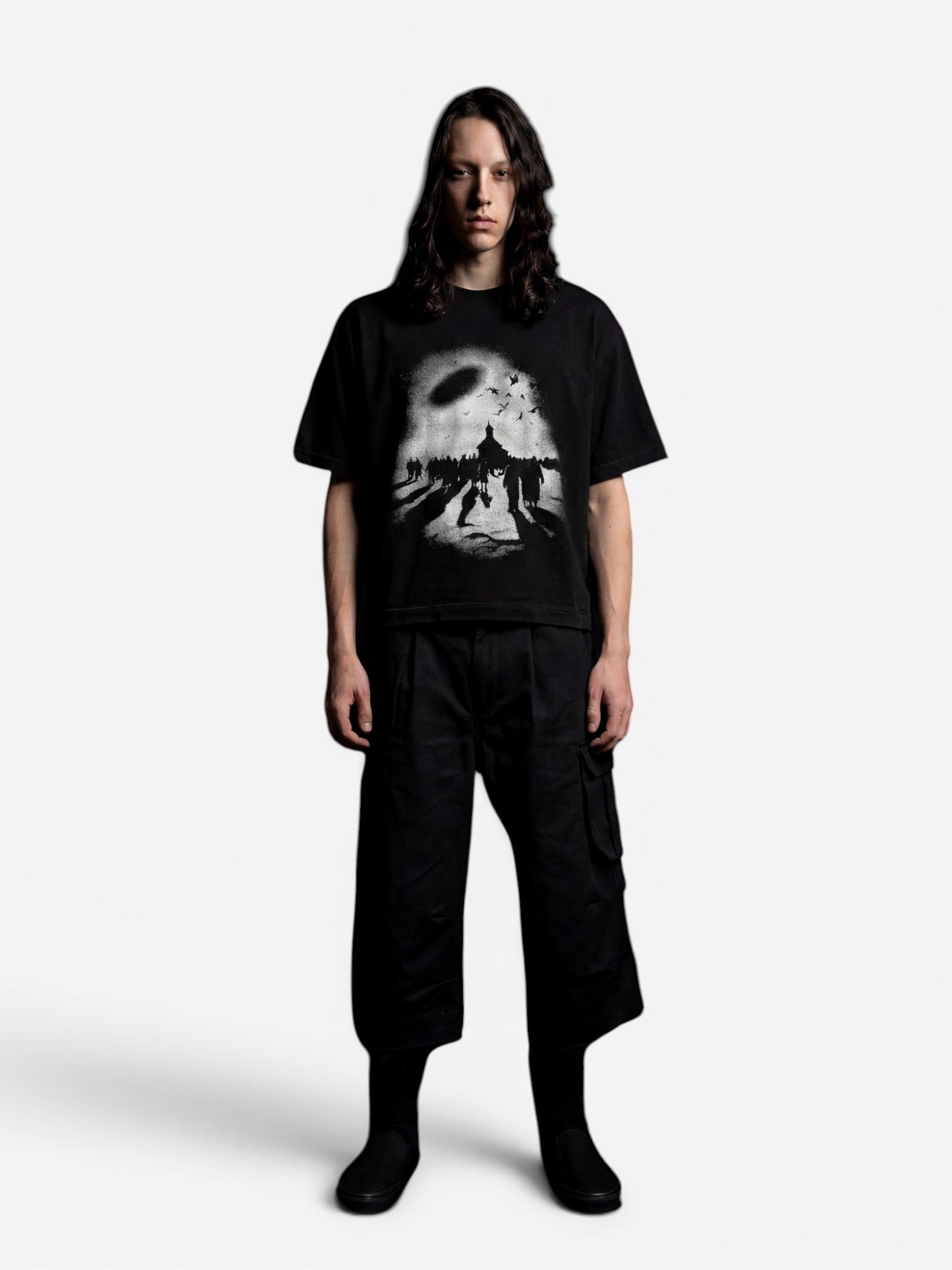Black 'Exodus' Boxy Tee