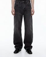 Black 'Industries' Denim Pants X EGHO STUDIOS