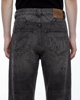 Black 'Industries' Denim Pants X EGHO STUDIOS