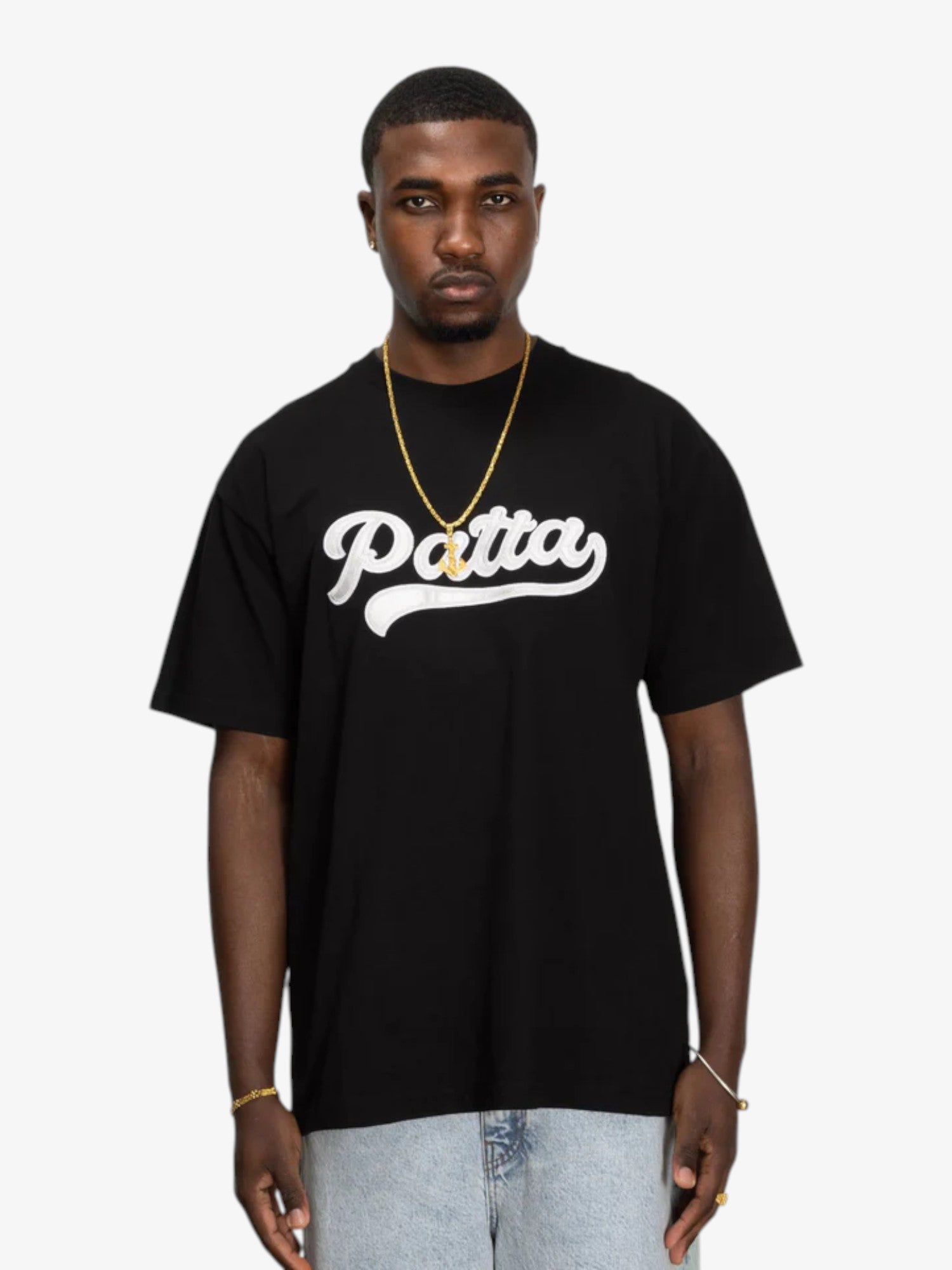 Black 'Logo Tail' Tee