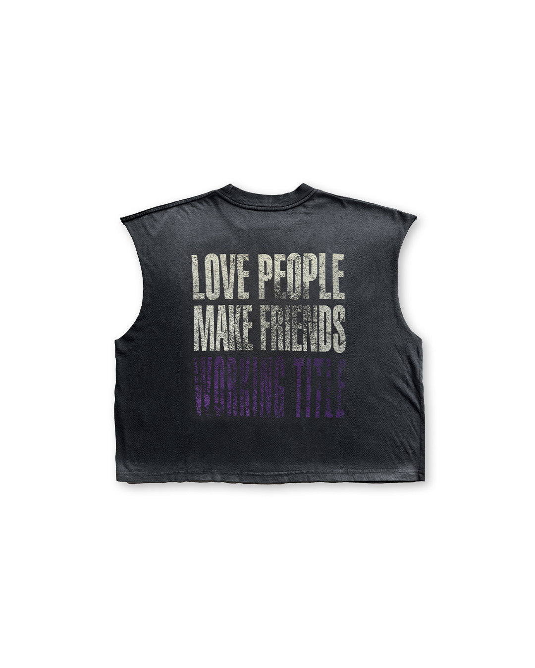 Black 'Love People Make Friends' Tank Top X ALLGLORY