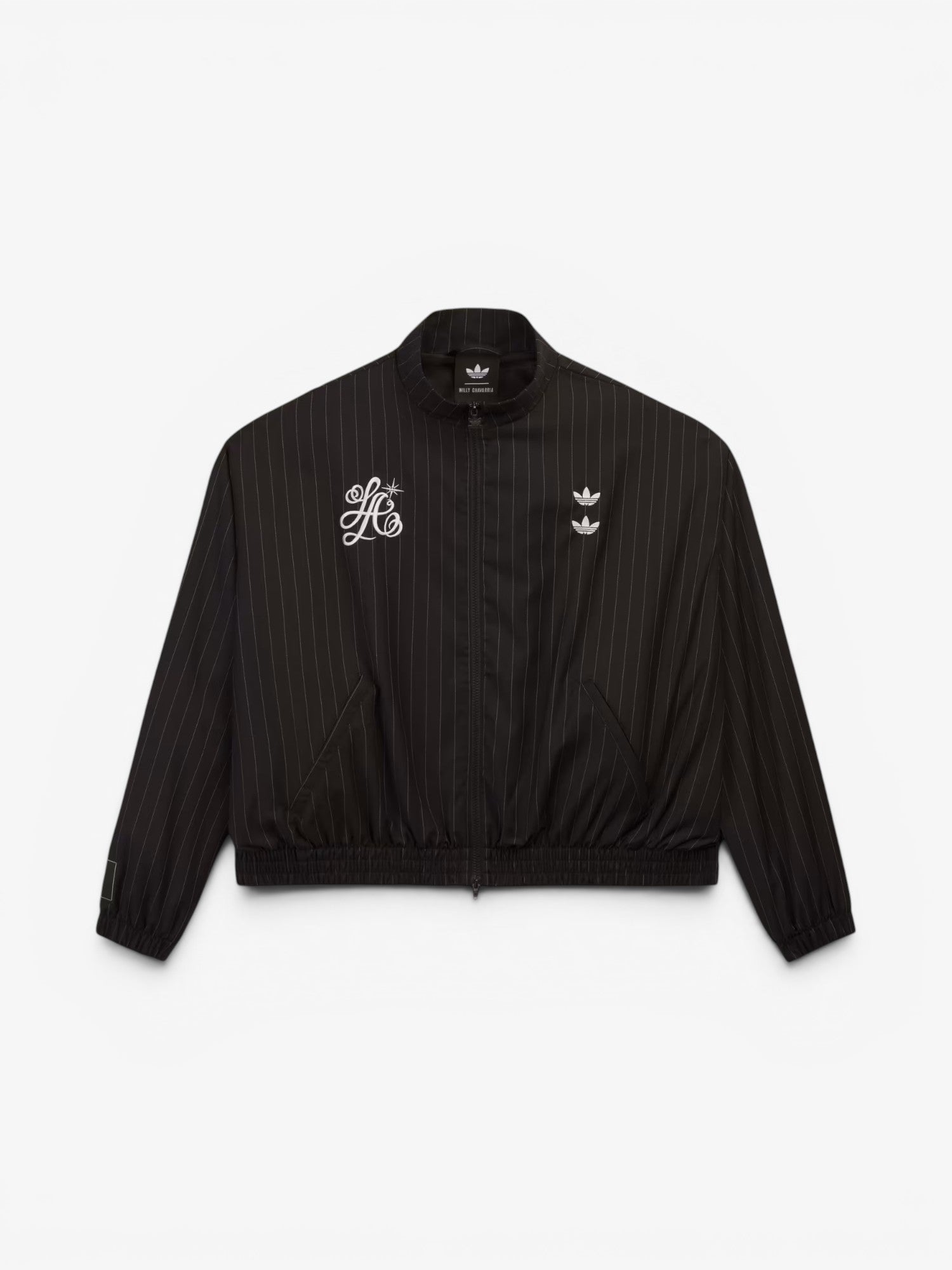 Black 'Pinstripe' Track Jacket X WILLY CHAVARRIA
