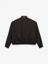 Black 'Pinstripe' Track Jacket X WILLY CHAVARRIA