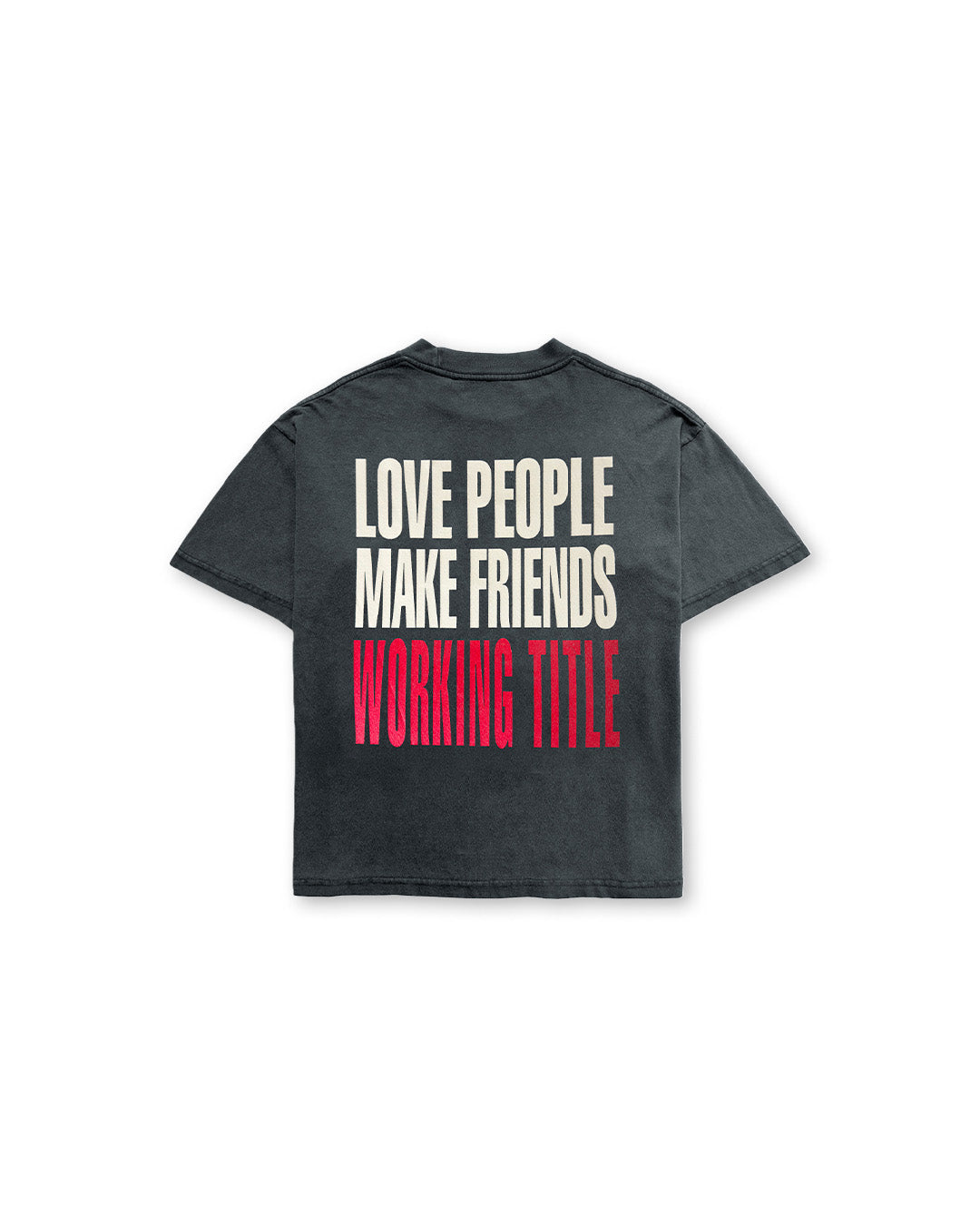 Black 'Love People Make Friends' Tee X ALLGLORY