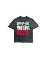 Black 'Love People Make Friends' Tee X ALLGLORY