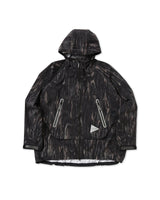 Black 'Printed' Rain Jacket