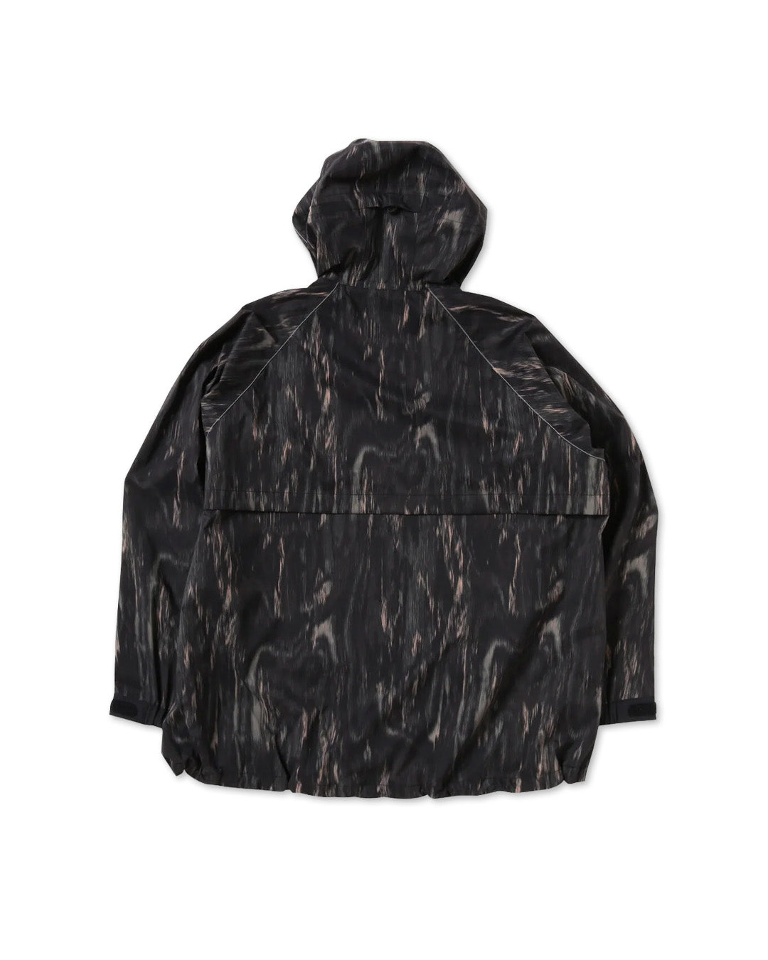 Black 'Printed' Rain Jacket