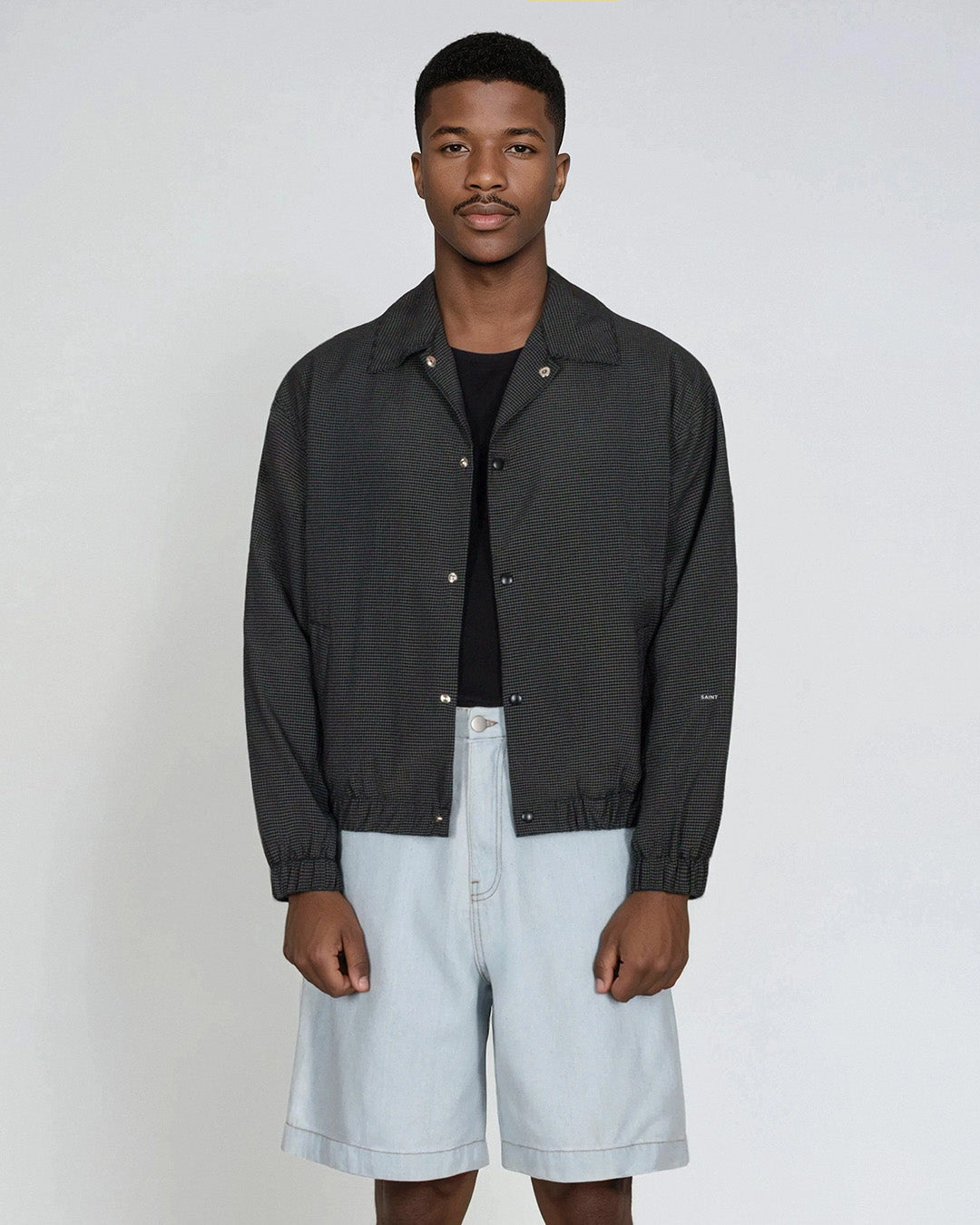 Black 'Quadriculada' Jacket