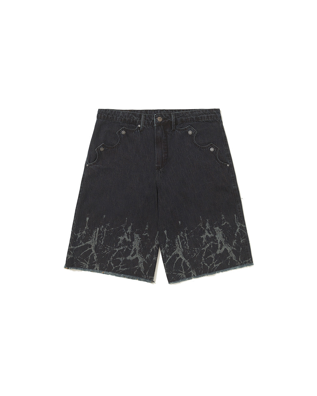 Black 'Raízes' Denim Shorts