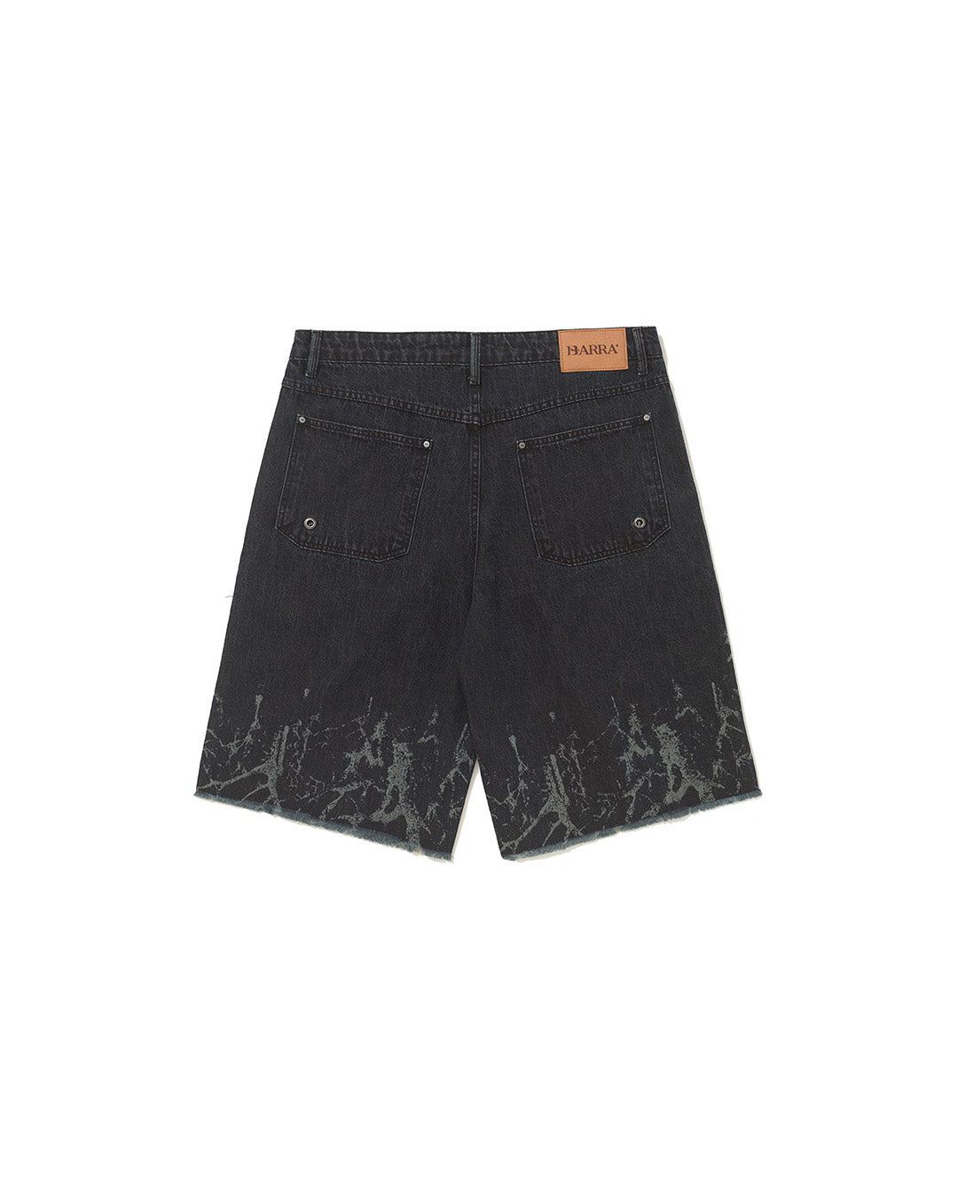 Black 'Raízes' Denim Shorts