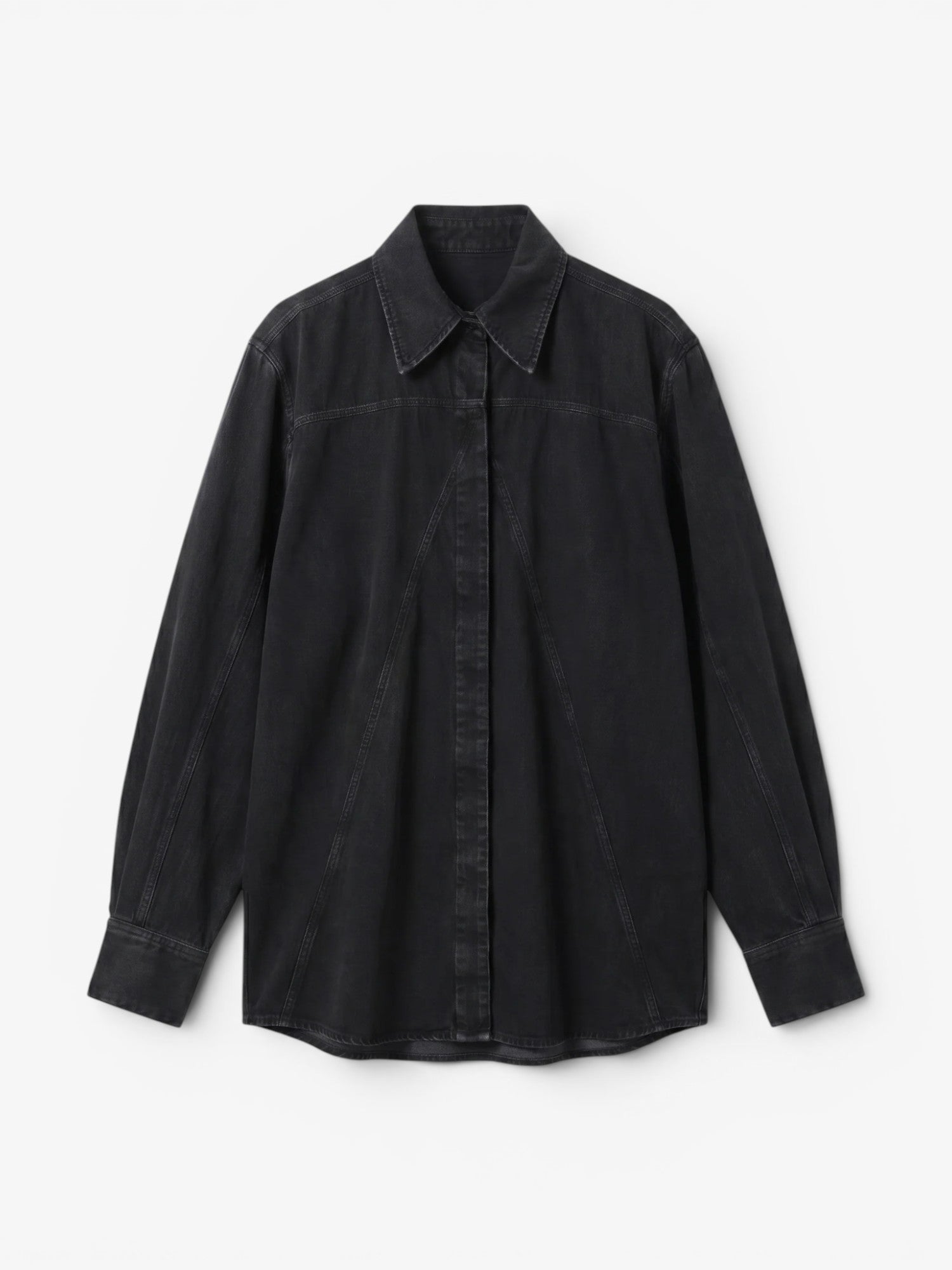 Black 'Recortes' Denim Shirt