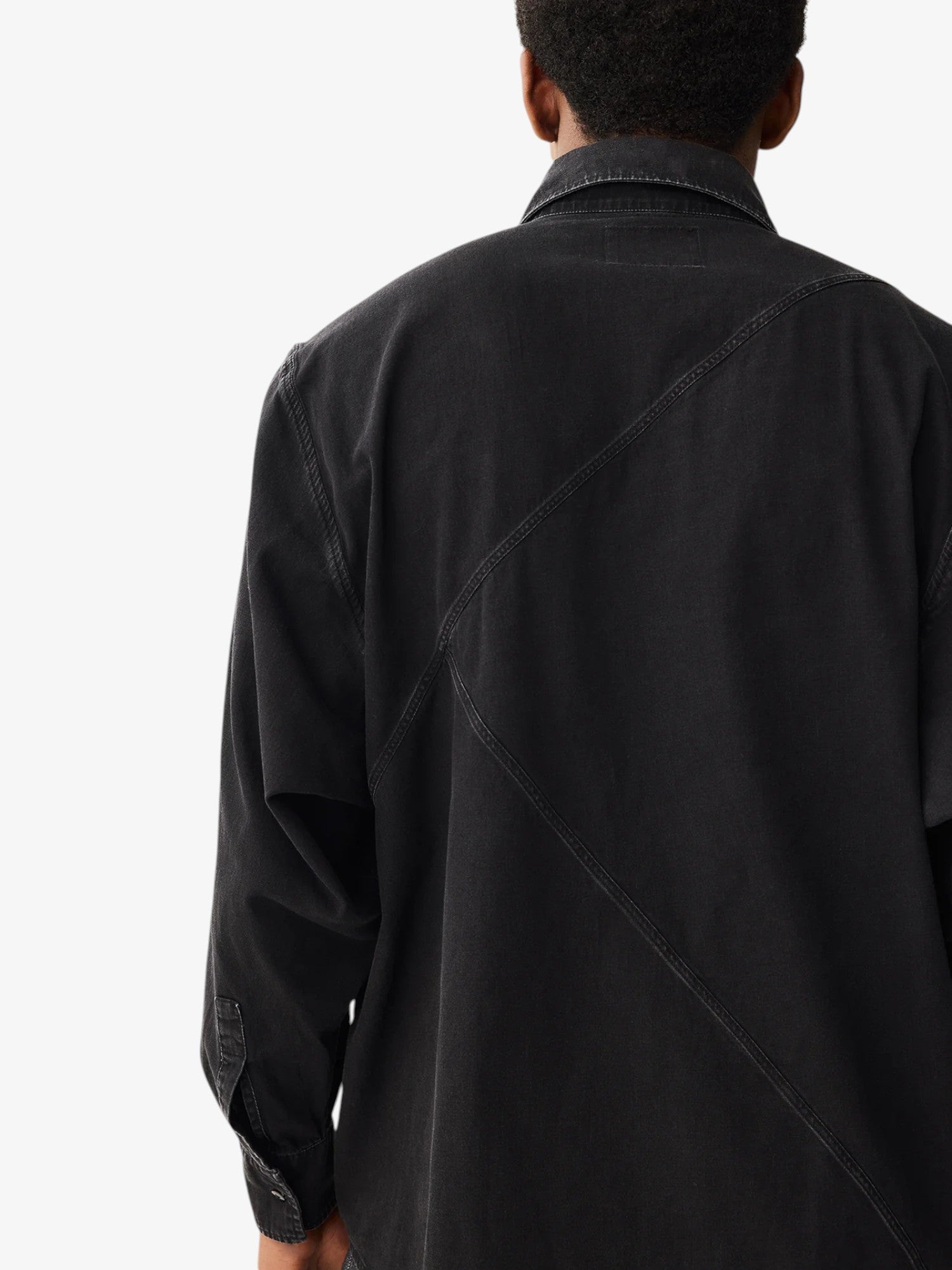 Black 'Recortes' Denim Shirt