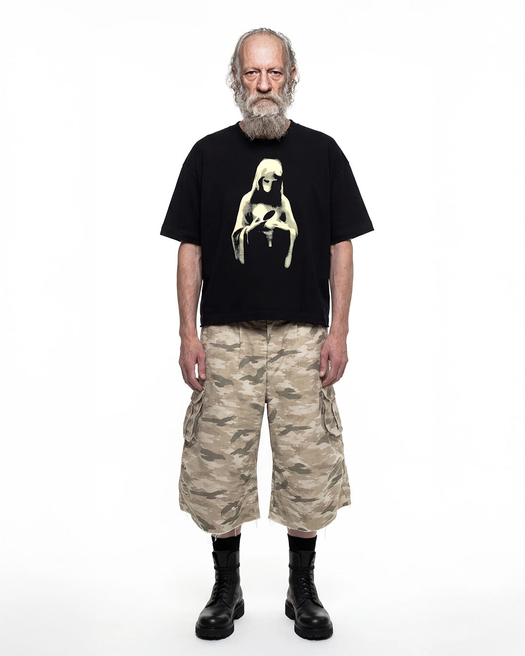 Black 'Santa' Boxy Tee