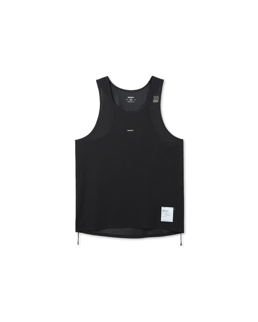 Black 'Space-O Singlet' Tank Top