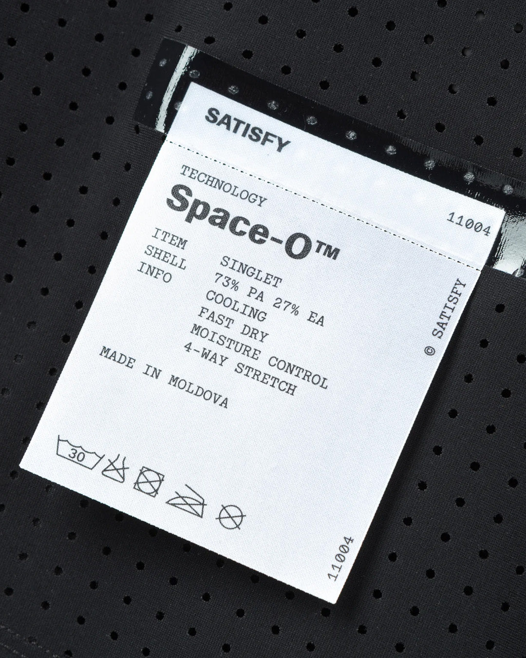 Black 'Space-O Singlet' Tank Top