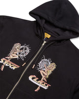 Black 'Stock Class' Zip-Up Hoodie