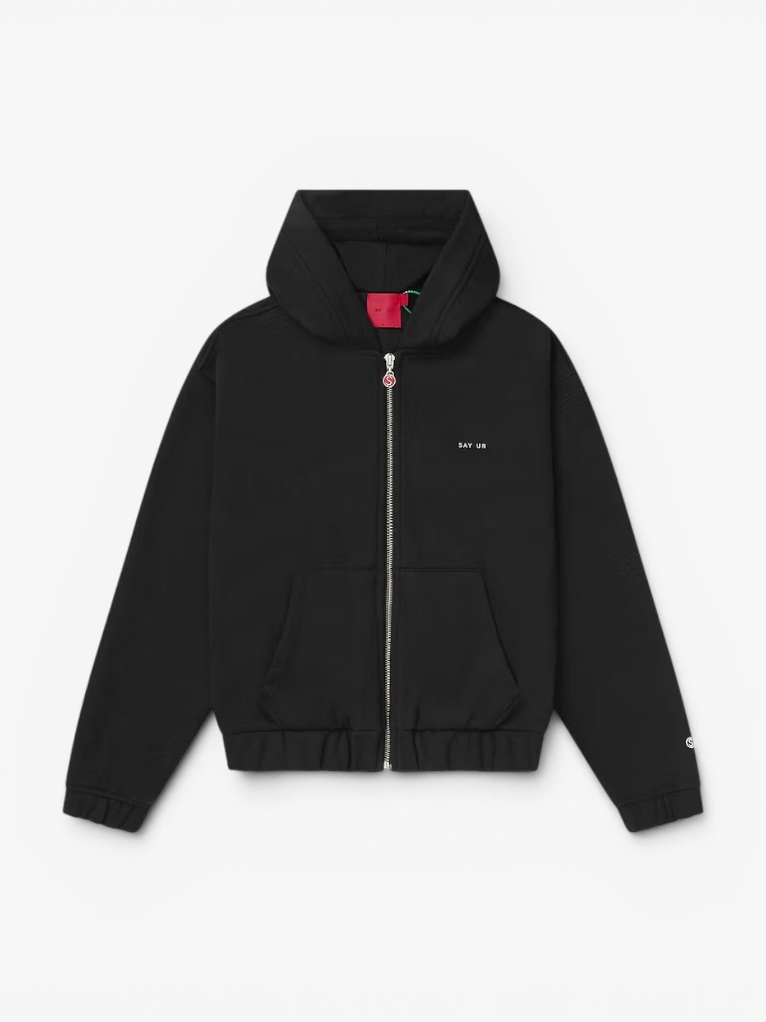 Black 'Strass' Zip Hoodie