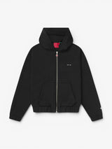 Black 'Strass' Zip Hoodie