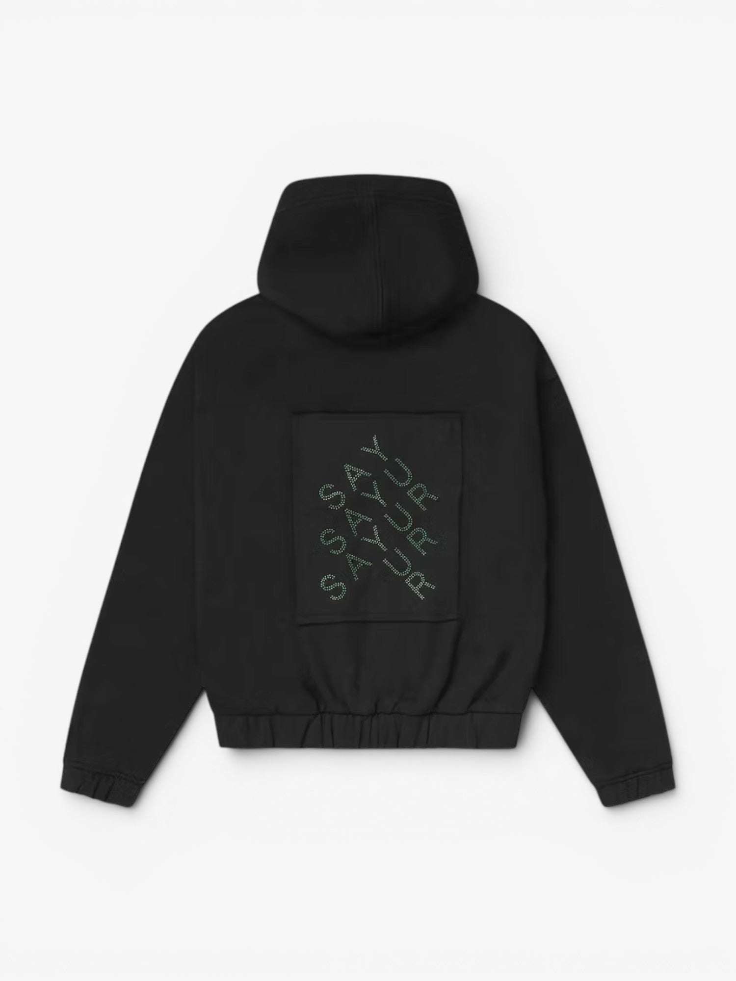 Black 'Strass' Zip Hoodie