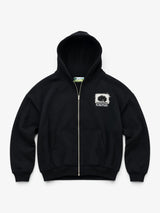 Black 'Support Your Local Tree' Boxy Zip Hoodie