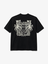 Black 'Tropical Resort' Boxy Tee