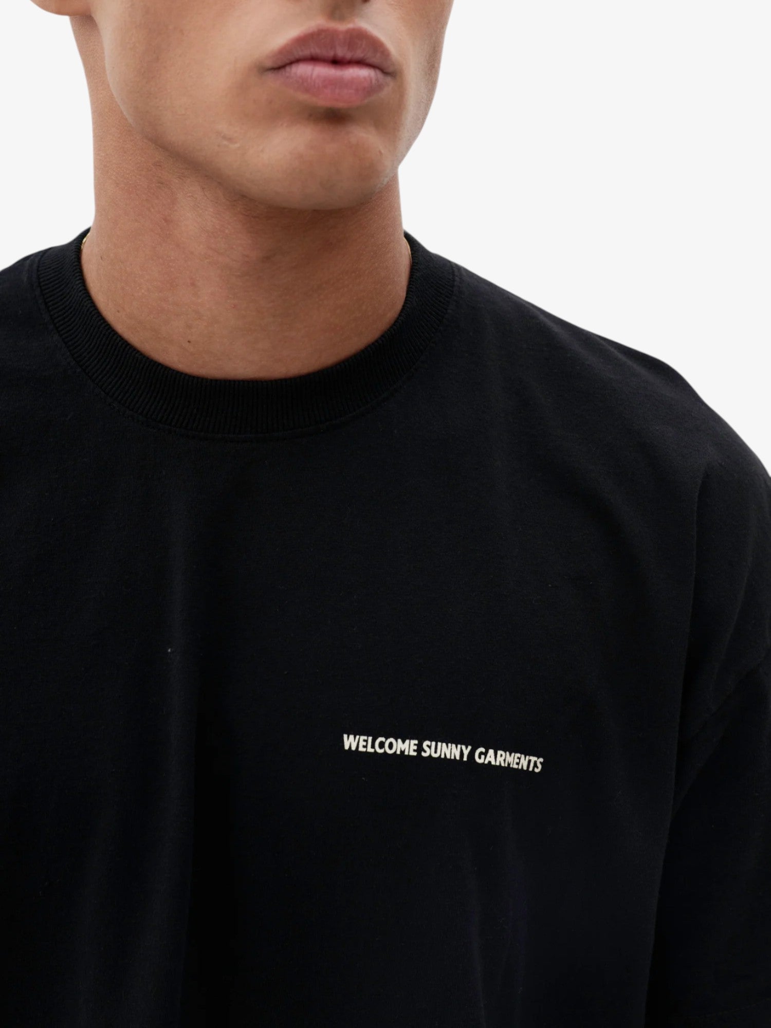 Black 'Tropical Resort' Boxy Tee