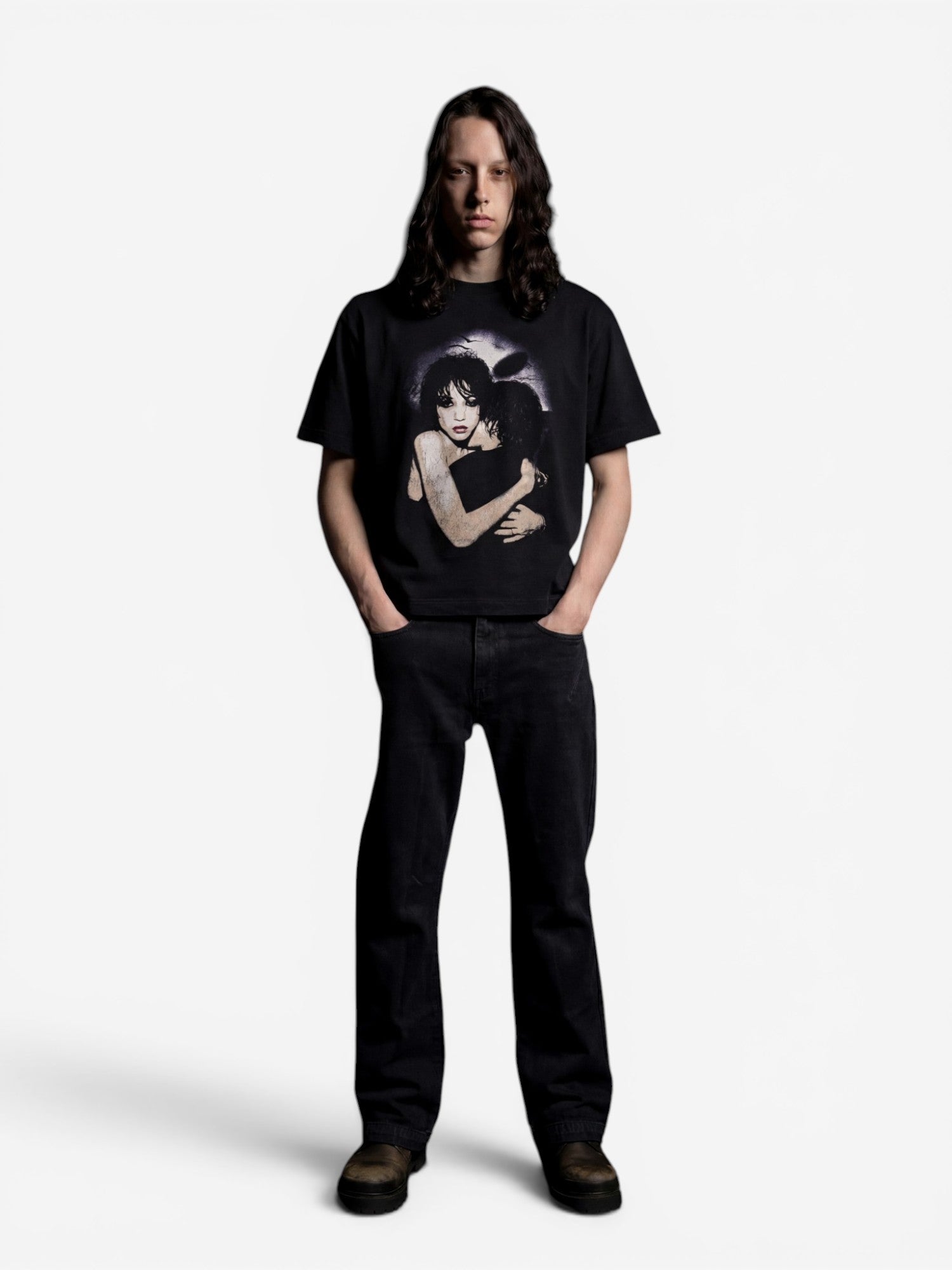 Black 'True Love' Regular Tee