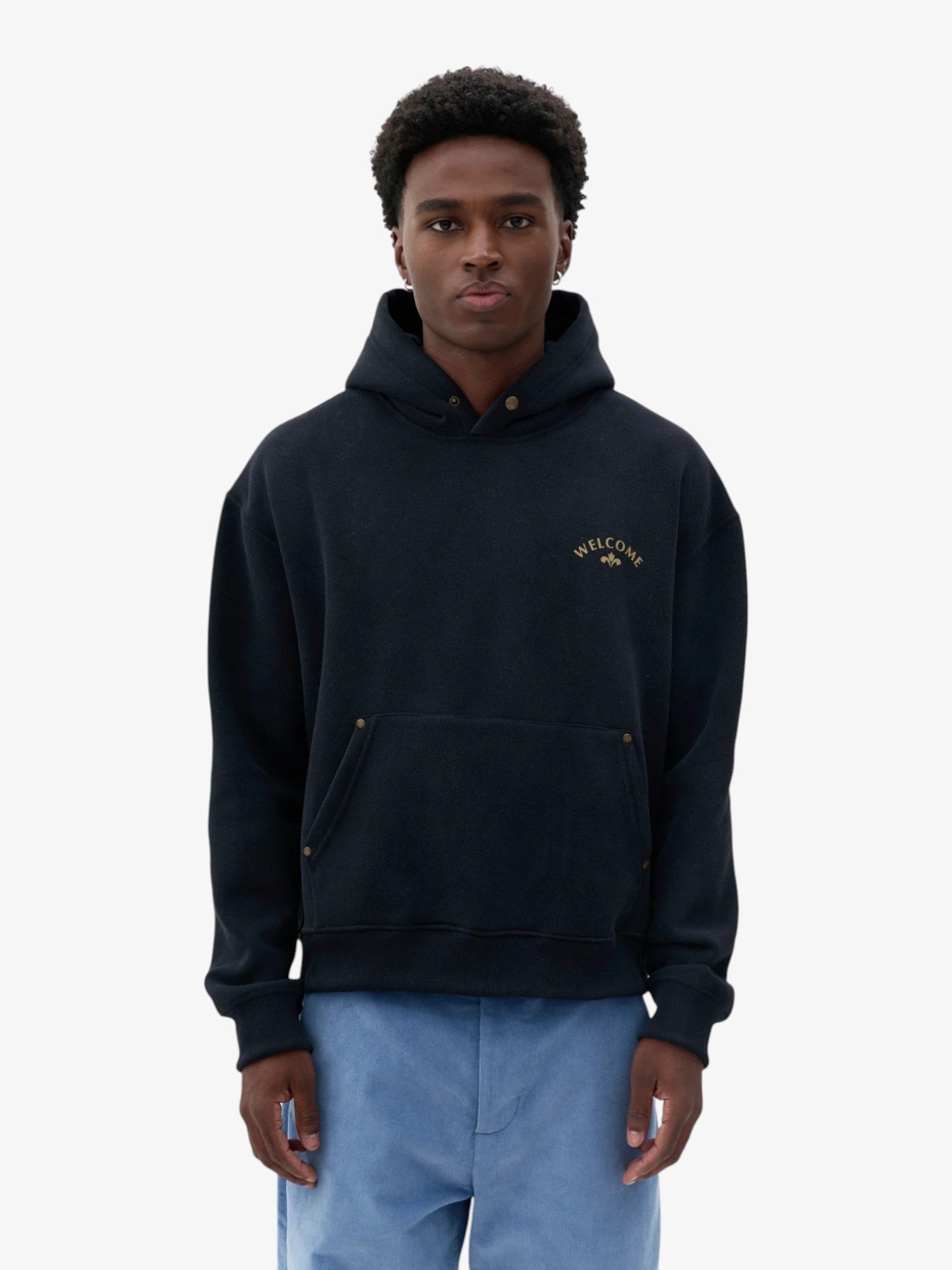 Black 'Tulipa' Boxy Hoodie
